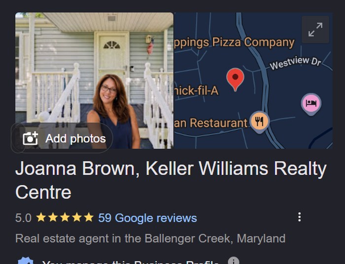 Joanna Brown Homes Google Business Profile